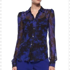 DVF Silk Sheer Blouse- Beautiful! Worn twice